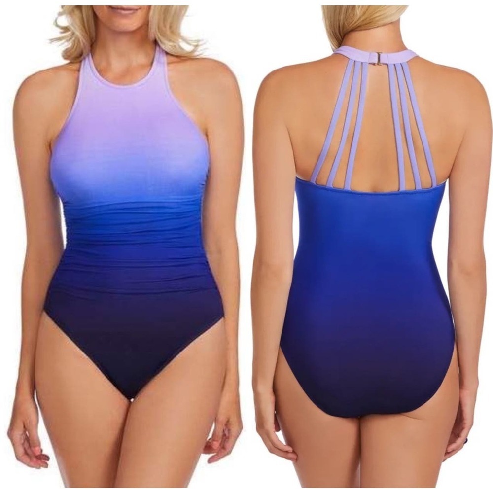 Miraclesuit Purple and Blue Ombre One Piece Swimsuit